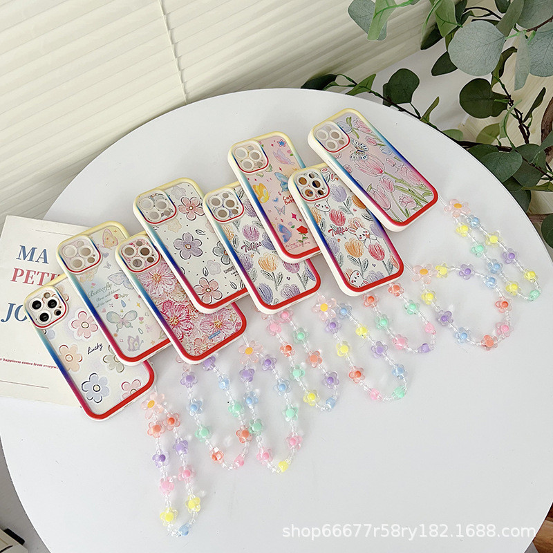 ผีเสื้อสีเหมาะสําหรับ HonorX5BPlus/X7C/X8C เคสโทรศัพท์ Tulip รวมทุกอย่าง Skin-Feel Case