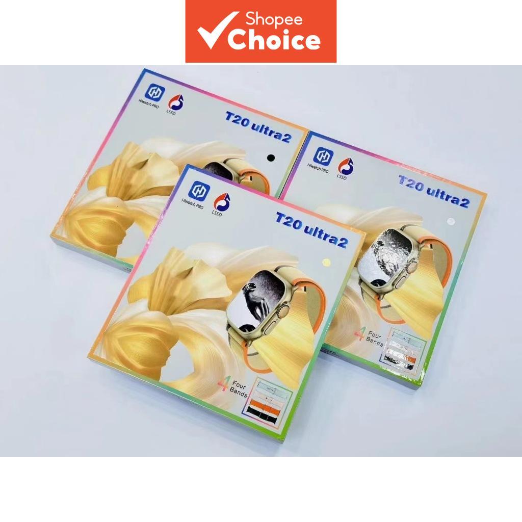 (4 สายรัด) 2024 New Series 9 Smartwatch T20 Ultra 2 Wireless Charge PK T800