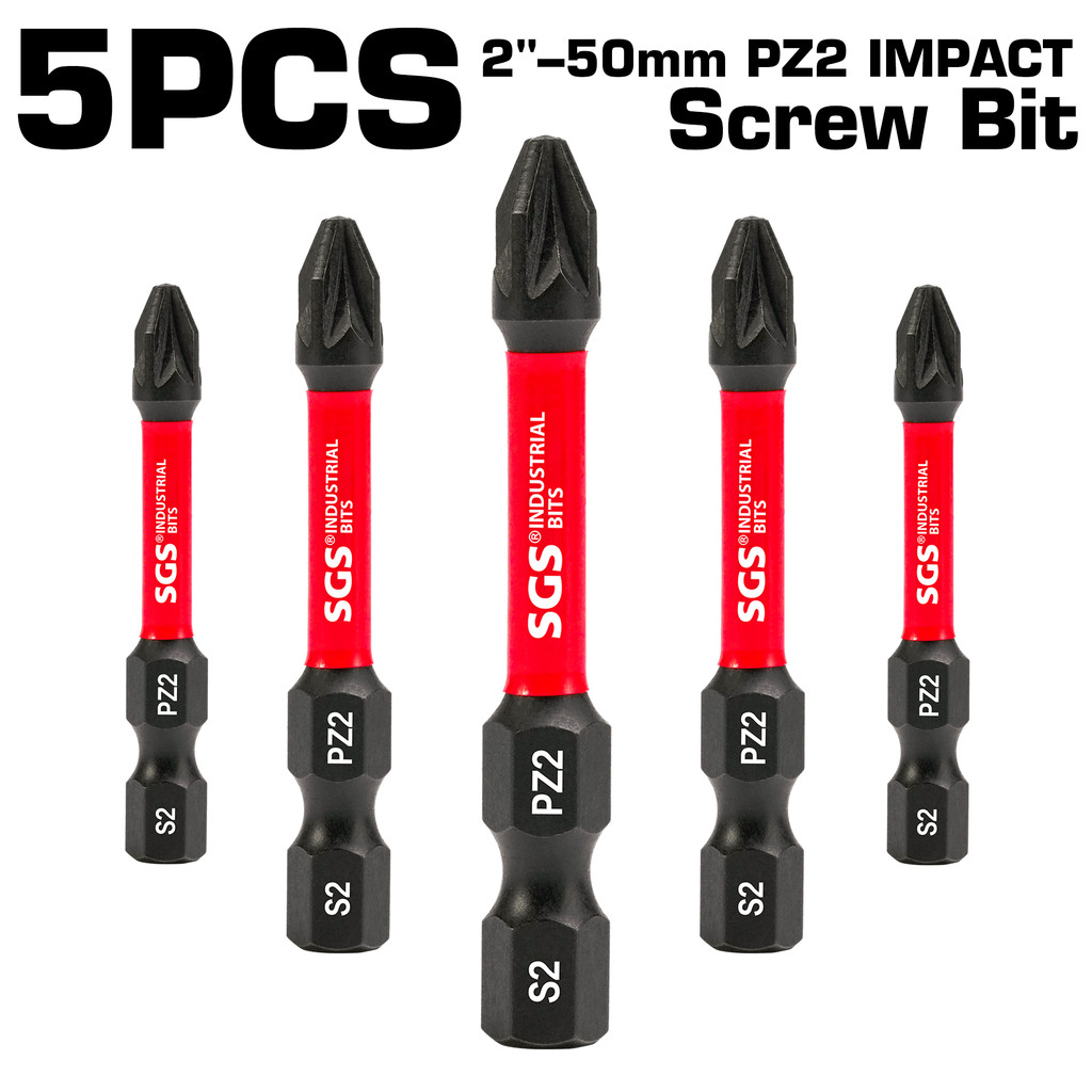 Pieces of Pz2 50mm Impact Screwdriver Bits, Strong Magnetism and High Hardness, Suitable for Car Rep