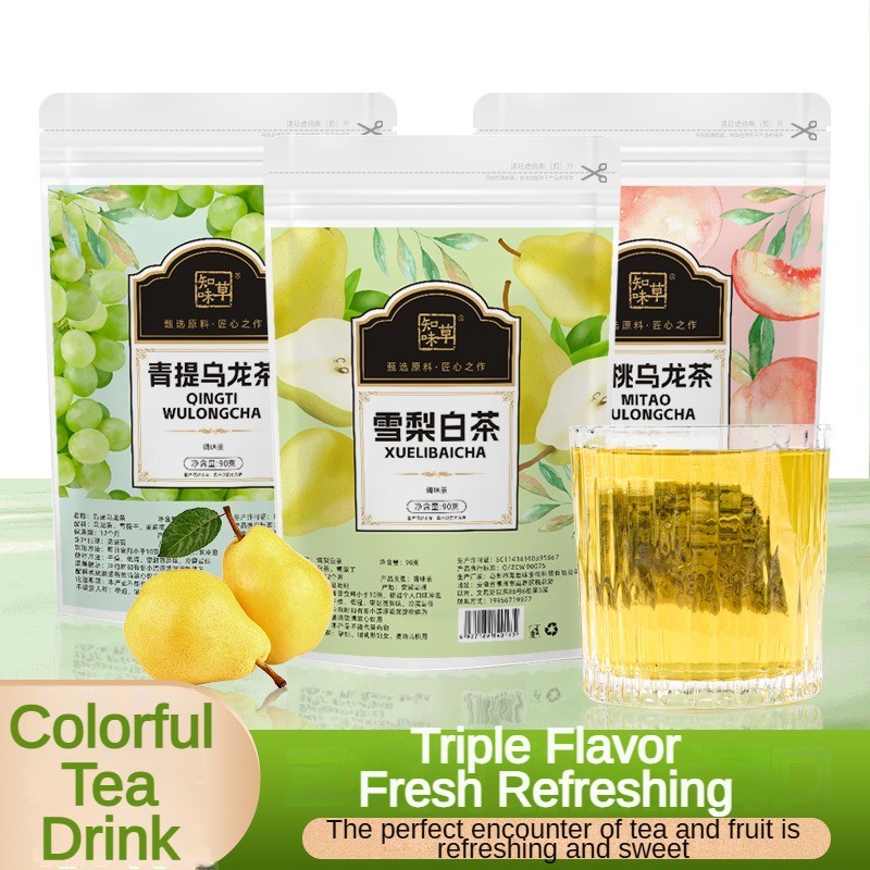 ถุงชาผลไม้ ชาอู่หลงพีช Sydney White Tea Green Tijasmine Oolong Tea ชาปรุงรส ชาดอกไม้