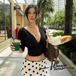 HANIE House เสื้อเชิ้ตครึ่งแขน คอกลมสำหรับผู้หญิง