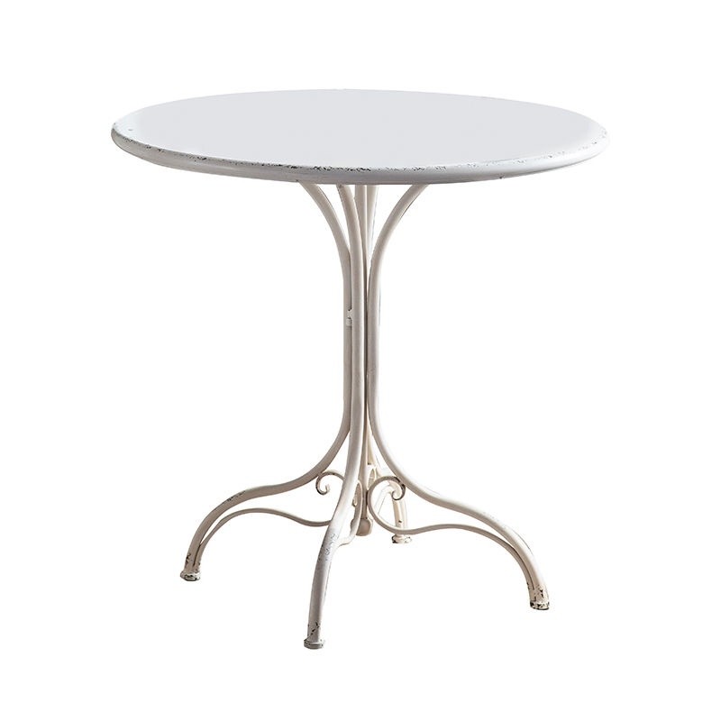 Nordic outdoor sunscreen table retro nostalgic iron table and chairs courtyard round leisure table b