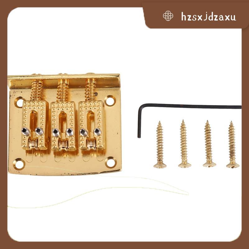 hzsxjdzaxu3 String Guitar Ball String Bridge Pull String Hard Tail Guitar Bridge Tail 3 String Guita
