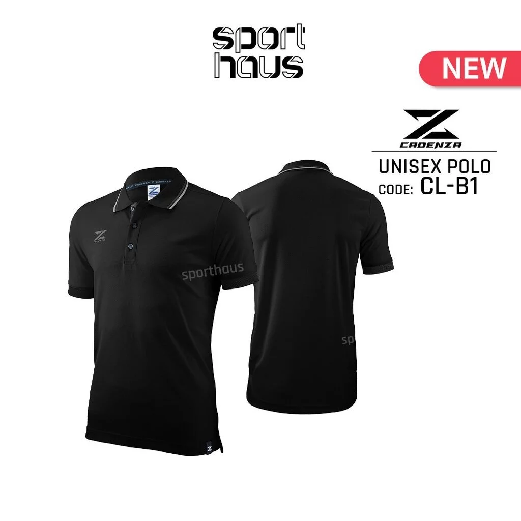 CADENZA เสื้อโปโล เสื้อคอปก ผู้ชาย พรีเมี่ยมโปโล คาเดนซ่า รุ่น CL-B1 สีดำ Limited