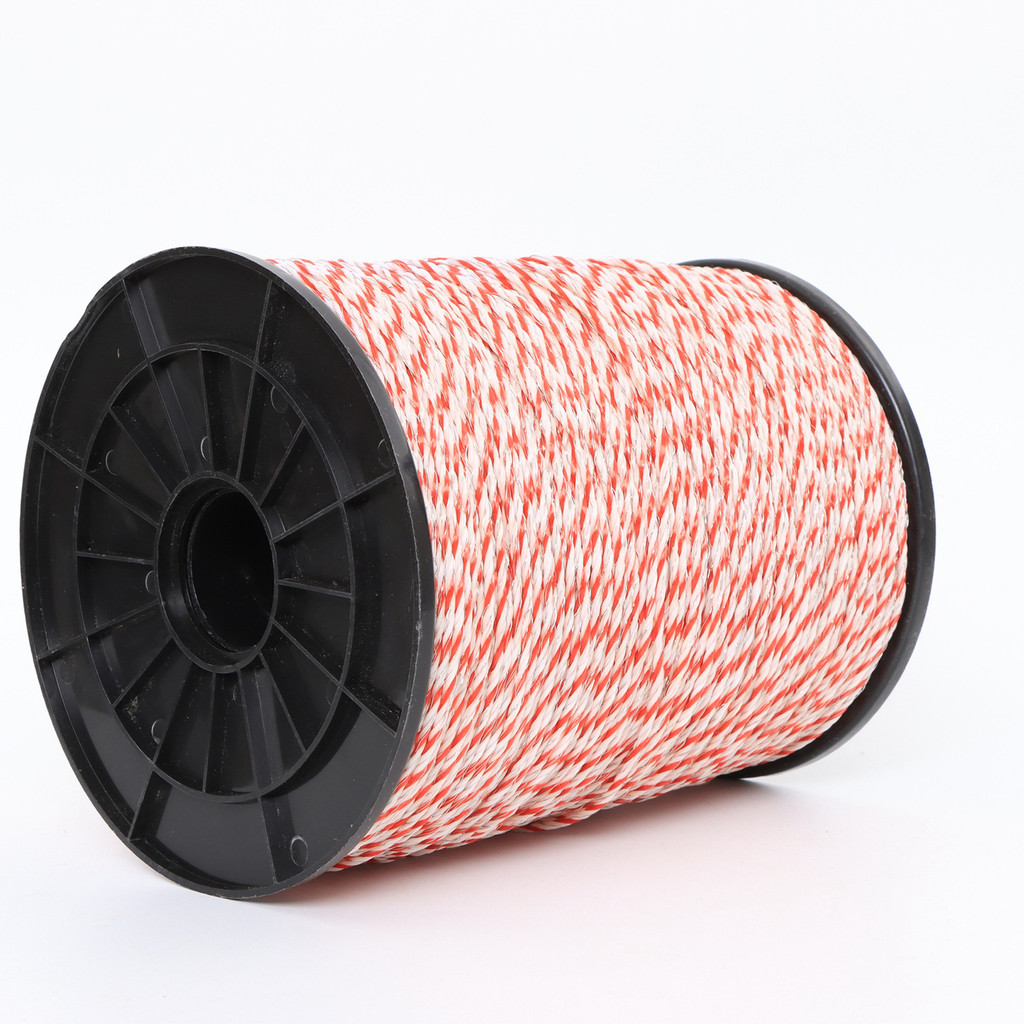 เชือกรั้วไฟฟ้า (ขาวแดง) 1 ม้วน เหล็ก 6เส้น ขนาด 0.15มิล ยาว 500เมตร ลวดล้อมวัว เชือกล้อมวัว รั้วไฟฟ้า - รูปที่ 5