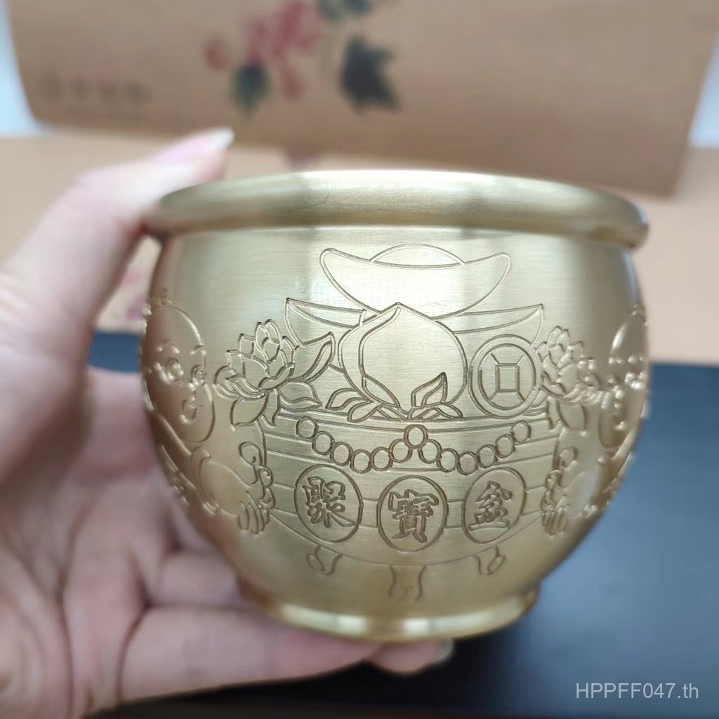 เครื่องประดับ Nafu สํานักงานถังข้าวห้องนั่งเล่นถังน้ําเครื่องประดับทองเหลืองขนาดเล็กตกแต่งบ้าน Cornu