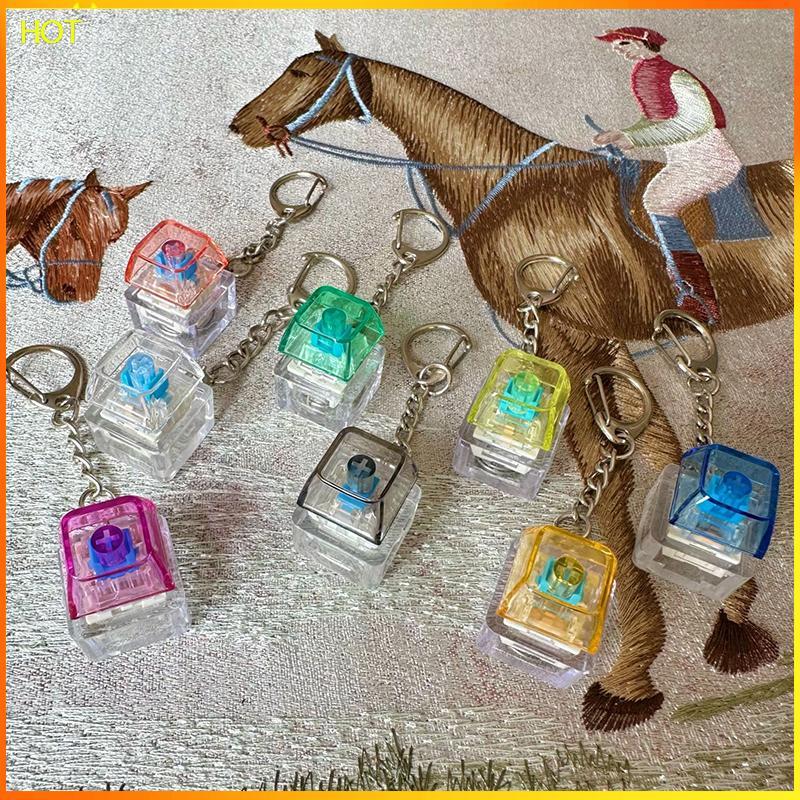 Technicolorsuper Creative Keycap พวงกุญแจ Dpression Keycap จี้คีย์บอร์ด Keyswitch พวงกุญแจแปลกกระเป๋