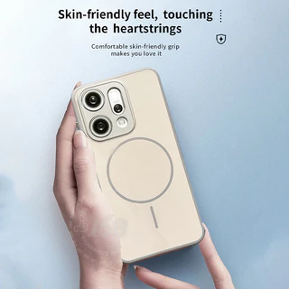 เคส OPPO Reno 16 14 15 13 16F 14F 15F 13F 5G เคส OPPO Reno 13 14 15 16 Pro Max 5G เคสซิลิโคนกันกระแทกสีมาแครอน พร้อมตัวป้องกันเลนส์กล้อง พื้นผิวด้าน เรียบง่าย สัมผัสเหมือนหนังแข็ง ป้องกันลายนิ้วมือ