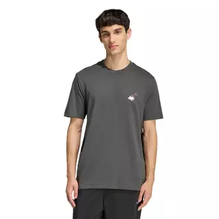 adidas ไลฟ์สไตล์ เสื้อยืดพิมพ์ลาย COFFEE CAFE CHEESECAKE ผู้ชาย สีเทา KB2499