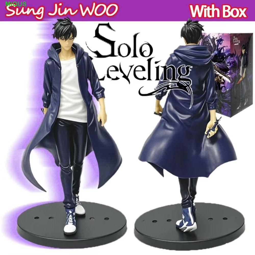 MIQUS Solo Leveling Figure, Anime Merchanting Posture Sung Jinwoo Action Figure, ตกแต่งบ้านตุ๊กตา PV