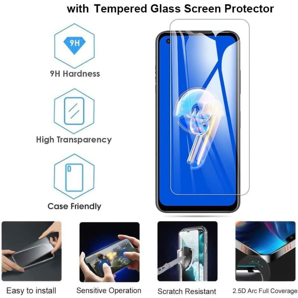 ฟิล์มกระจกนิรภัยสําหรับ ASUS ZENFONE 5 5Z / 5Q / 6 / 8 / 9 / 10 TEMPERED GLASS ANTI-SCRATCH CLEAR 9H