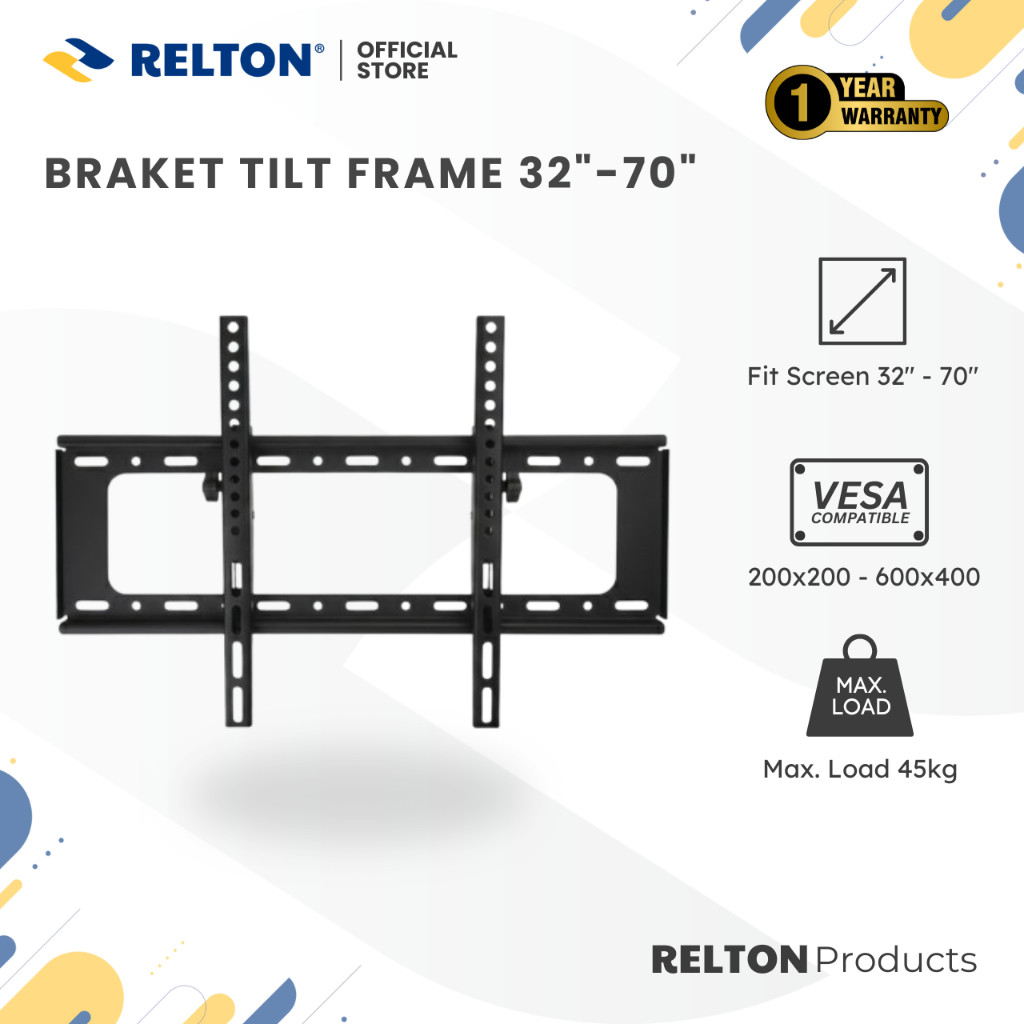 LED TV Bracket QLED LCD Monitor 32 "-70" Tilt Frame Wall Mount T55 TV Bracket Waterpass