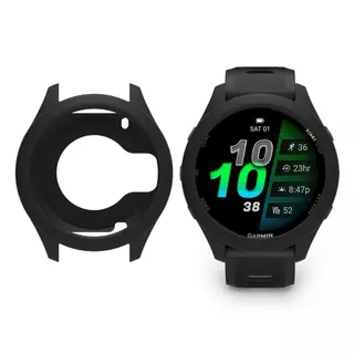 เชลล์กรณีป้องกันหน้าจอซิลิโคนอ่อน for Garmin Forerunner 165 สมาร์ทว็อช นาฬิกากรณีป้องกัน for Garmin Forerunner 165