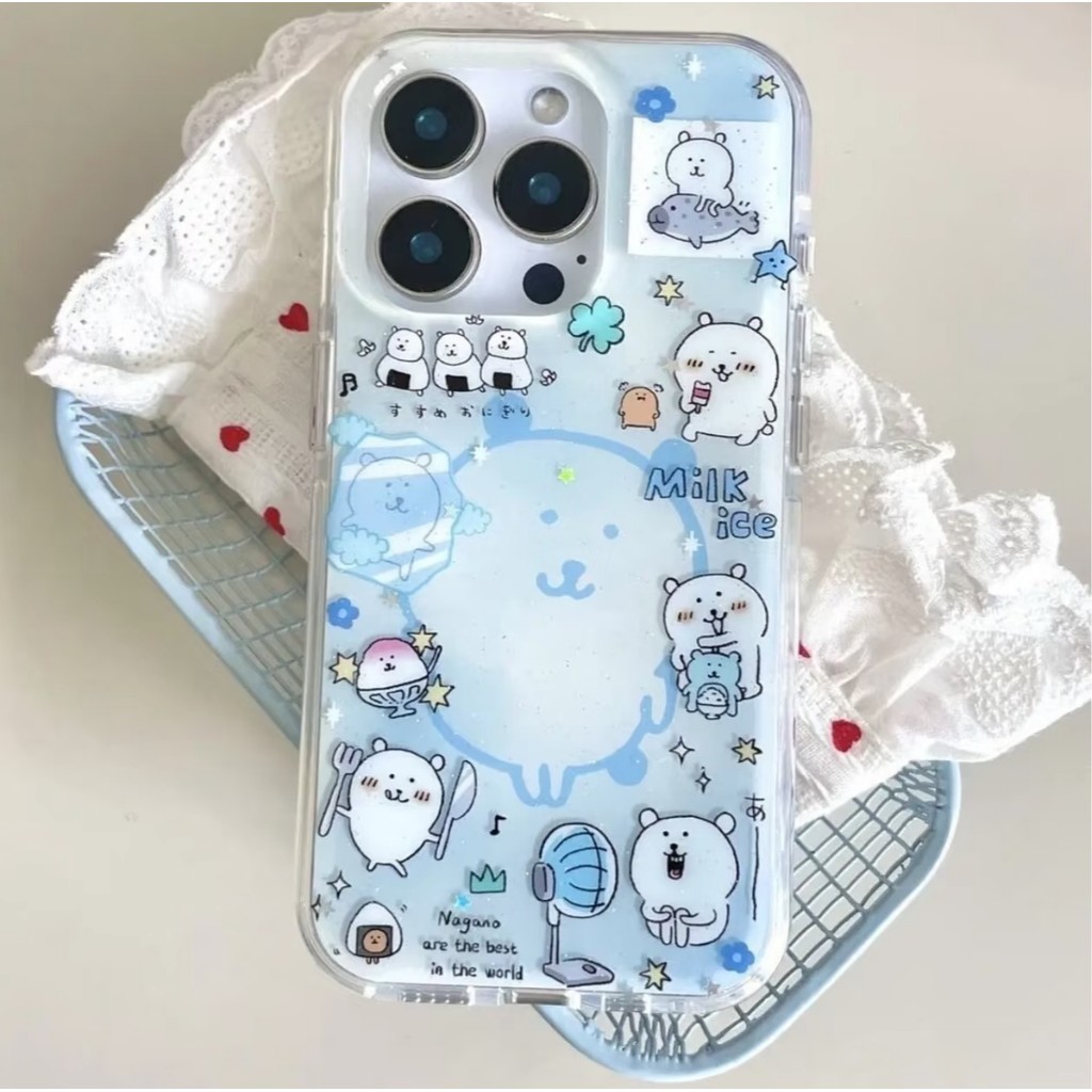 ☕summer kitti☕เคสใหม่สำหรับไอโฟน 16 15 17 air 12 14 13 ProMax 16Plus case for iPhone 14 Pro 7 8 XR XS MAX โปร่งใสน่ารัก