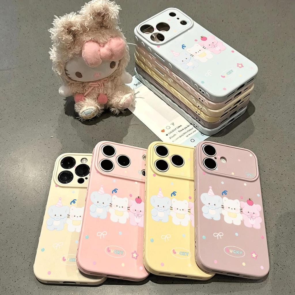 Three Little Bears สําหรับ iPhone 1715 Case 16P ใหม่ 1413 Soft Case 16 น่ารัก XR