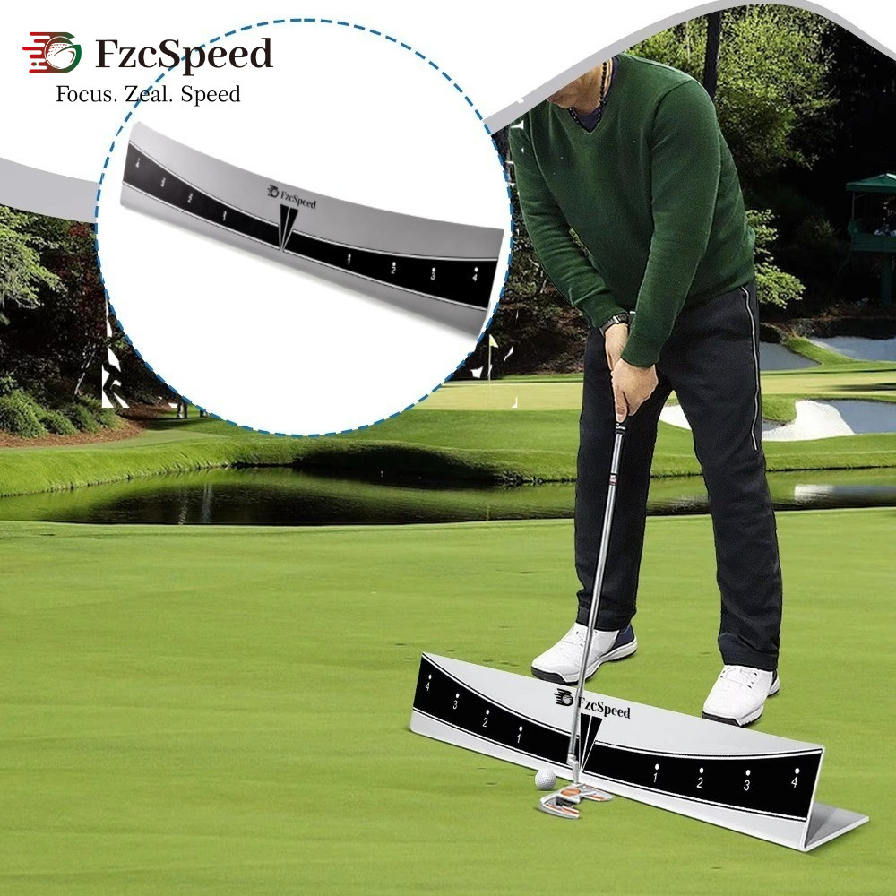 รางฝึกจังหวะ putting สำหรับฝึกฝน indoor และ outdoor อุปกรณ์ฝึกหัดกอล์ฟ golfer arc