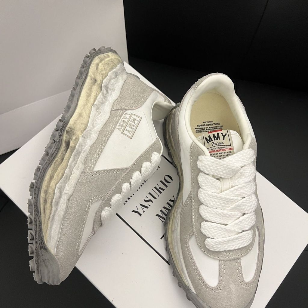 MMY Mihara Kangyu รองเท้าผ้าใบผู้ชายหนาSoled Distressed