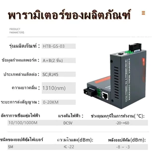 Media Converter NetLINK Gigabit 10/100/1000 MBPS HTB-GS-03 (A/B) Fiber Optic 20KM Single-mode Single-fiber WDM RJ45
