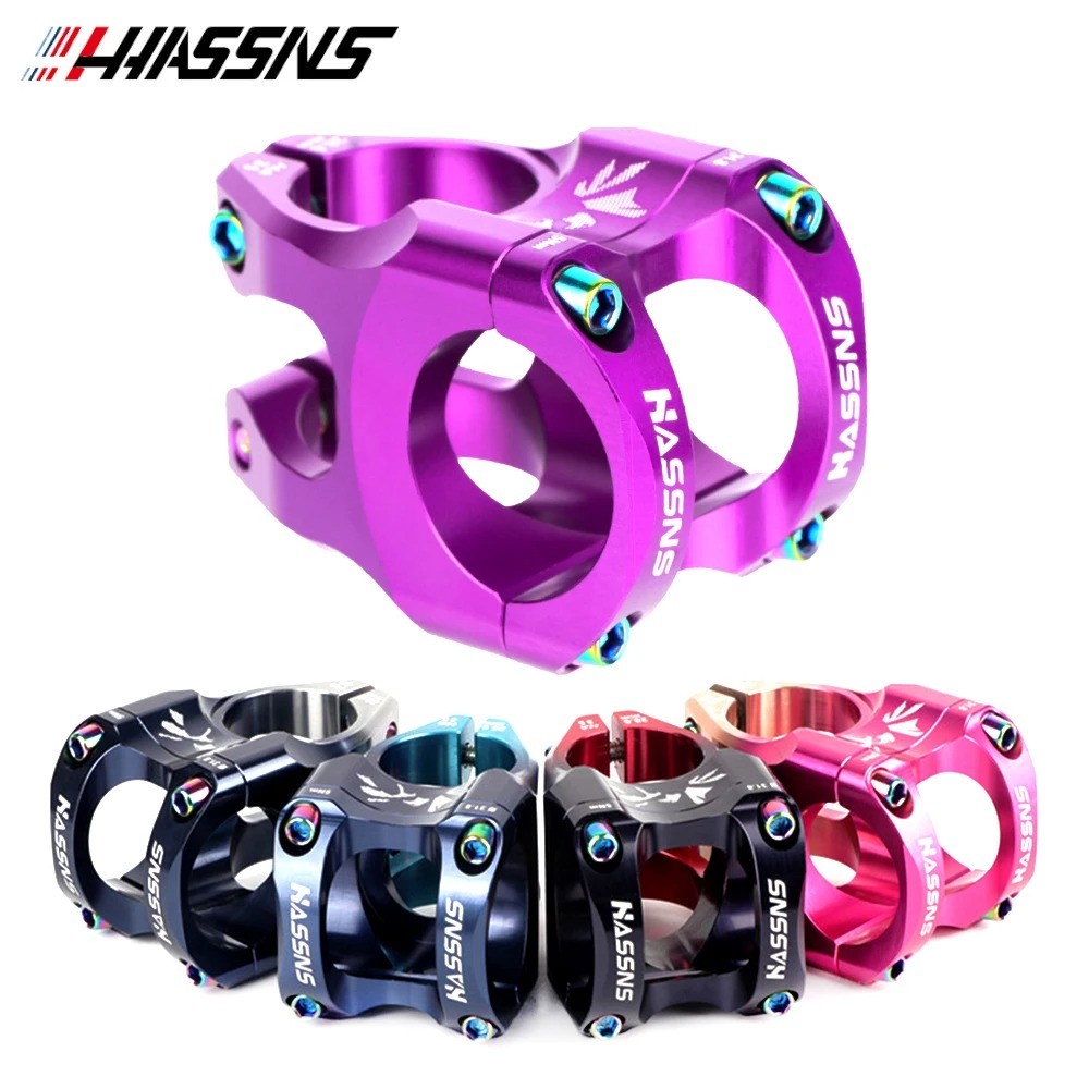 HASSNS จักรยานเสือภูเขา Power Stem 35 มม.ความยาว 0 องศา Road Bike Stem 31.8 มม.สําหรับ 31.8 มม.Bic