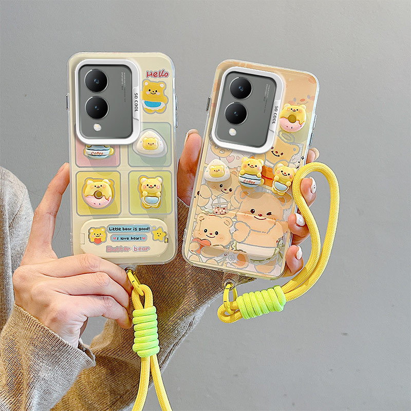 Vivo Y17s เคส Vivo เคส with a Bracelet เคสโทรศัพท์แบบแข็ง BB-CYJZ