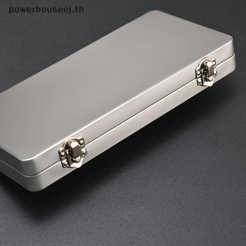 XXHZ ทนทาน Silvery สีเทาโลหะกล่องสี่เหลี่ยมผืนผ้าพร้อมฝาปิด-Ideal สําหรับบิล,เครื่องสําอาง,อุปกรณ์สํานักงาน-Perfect For Home,Office [TH]