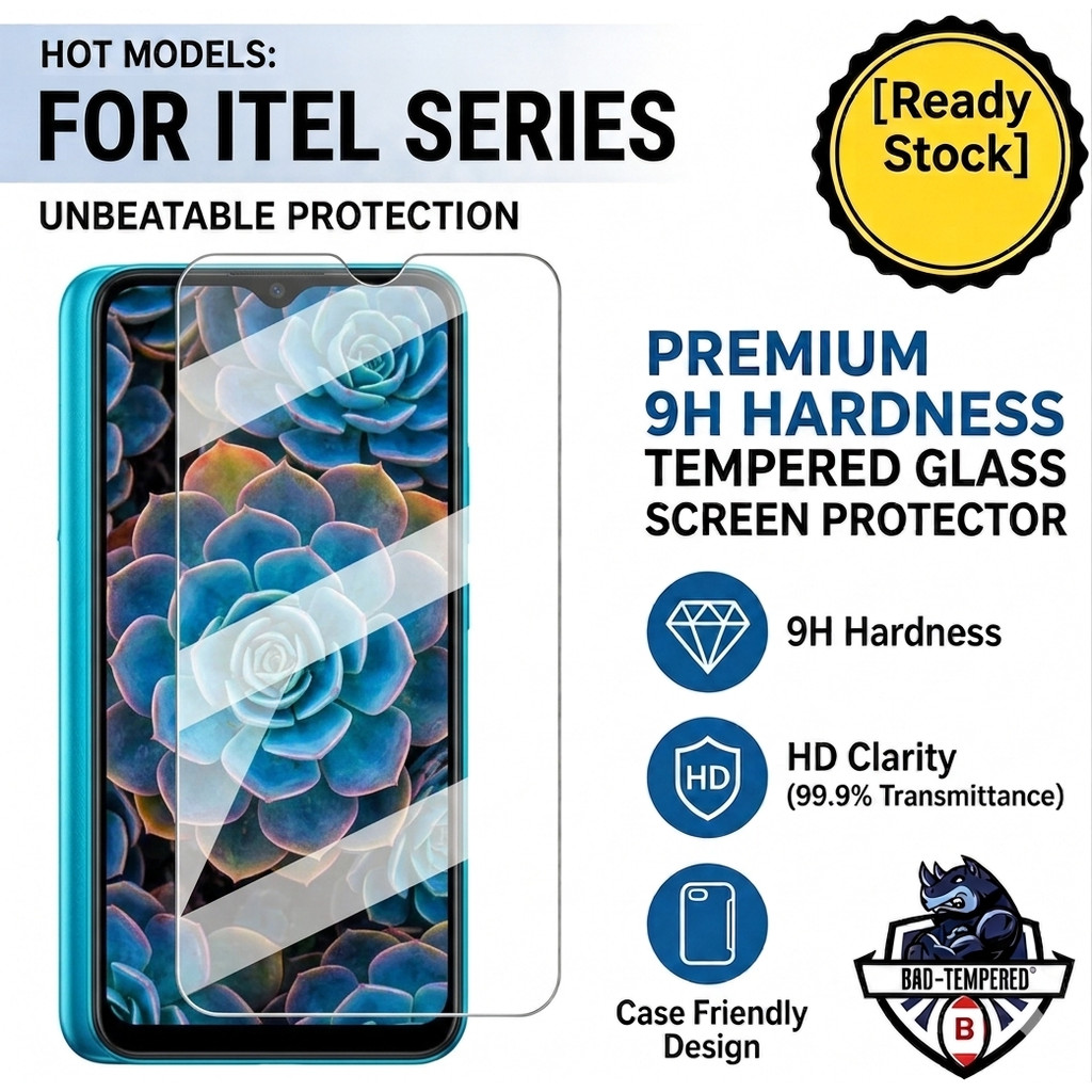 9H กระจกนิรภัยสําหรับ Itel S23 A90 A70 A60 A58 A57 P36 P37 A17 Vision 5 ป้องกันหน้าจอ