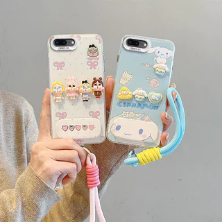 เคส iPhone 7 Plus เคส iPhone 8 Plus เคส For iPhone พร้อมตัวยึดกระจก 3D ตุ๊กตาโทรศัพท์แบบแข็ง BB-CYJZ