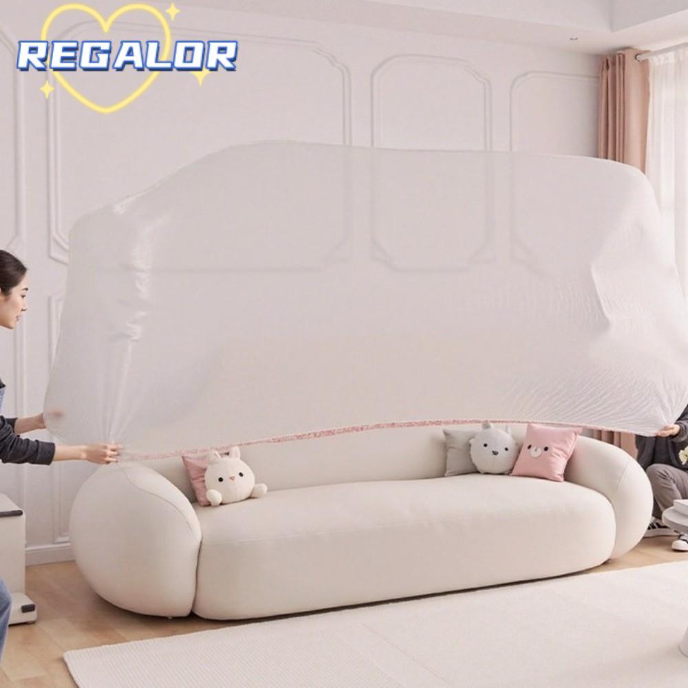 REGOR0G ฝาครอบกันฝุ่นแบบใช้แล้วทิ้ง ขอบยางยืด กันน้ํา โปร่งใส ป้องกันเฟอร์นิเจอร์