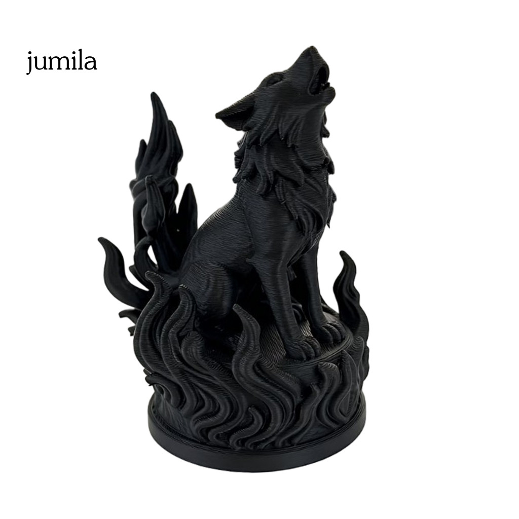 [JU] Dark Flame Wolf เครื่องประดับ 3d พิมพ์ประติมากรรมหมาป่า 3d พิมพ์ประติมากรรมหัวใจหมาป่า Dark Flame สัญลักษณ์ตกแต่งเป็นมิตรกับสิ่งแวดล้อมวัสดุปลา Hardcore Aura Office Home สําหรับ Room
