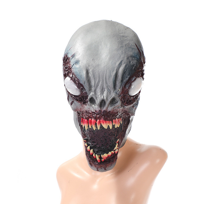 ฮาโลวีนสยองขวัญคนต่างด้าว Latex หน้ากากคอสเพลย์ Haunted House NPC บทบาทเล่นหมวกบรรยากาศ