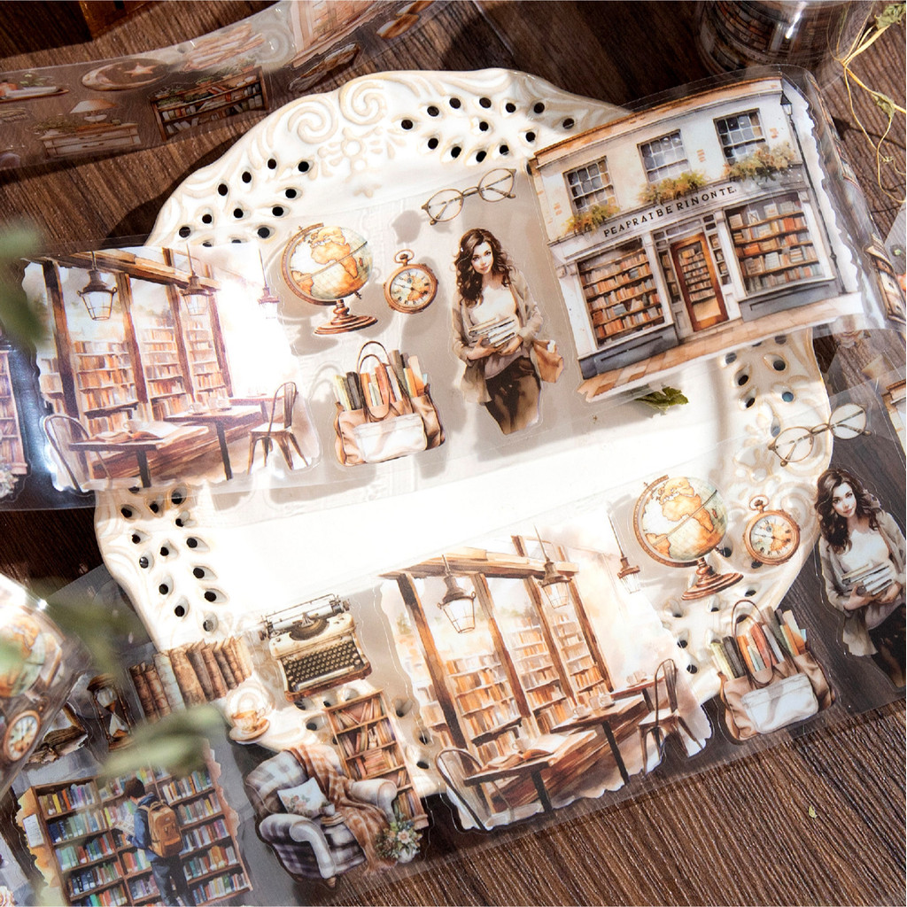 เทปสัตว์เลี้ยง Bright Day Series Life Theme คู่มือ DIY วัสดุรอบสติกเกอร์ 6 รูปแบบ