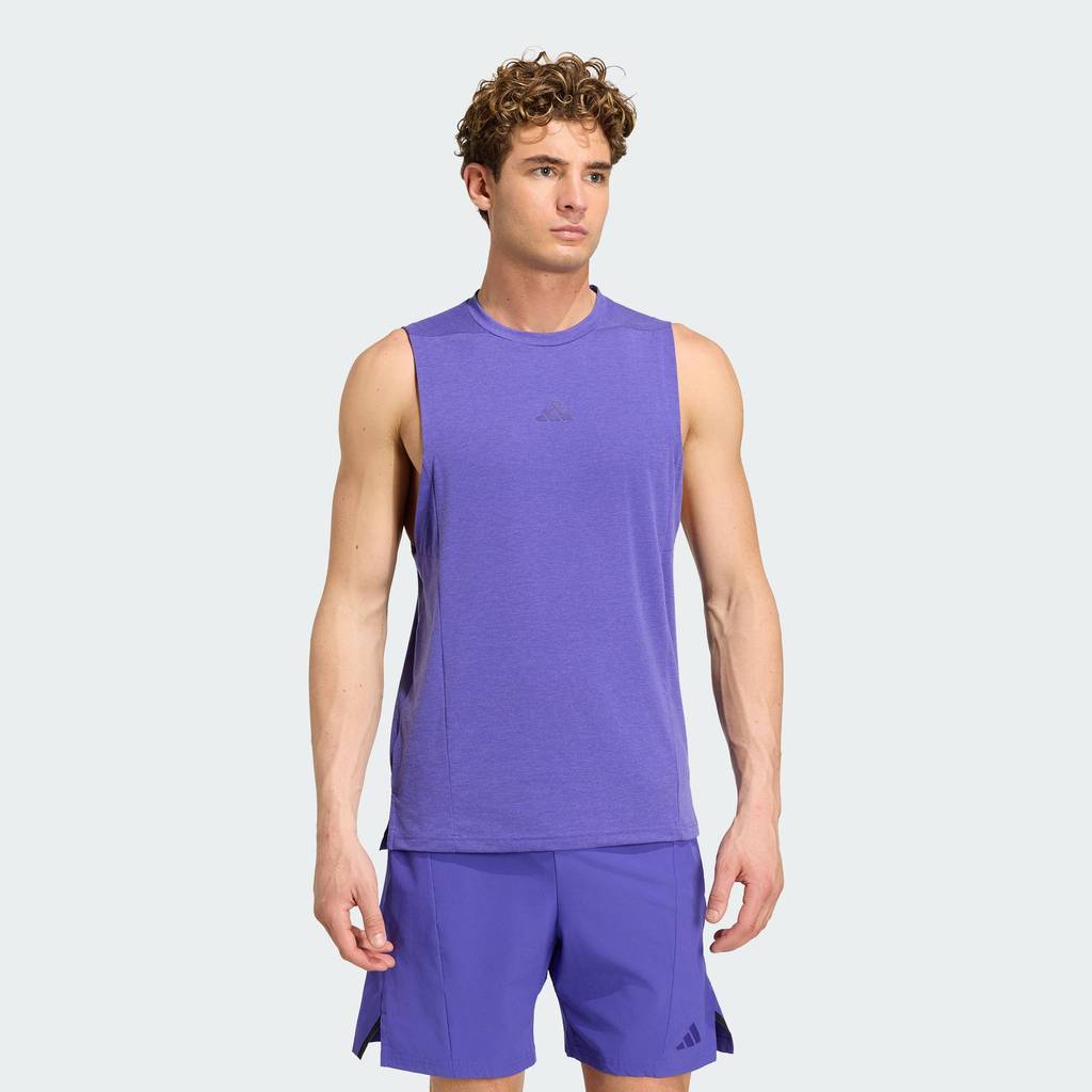 adidas Gym & Training Designed for Training Workout Tank Top Men Purple KS6367