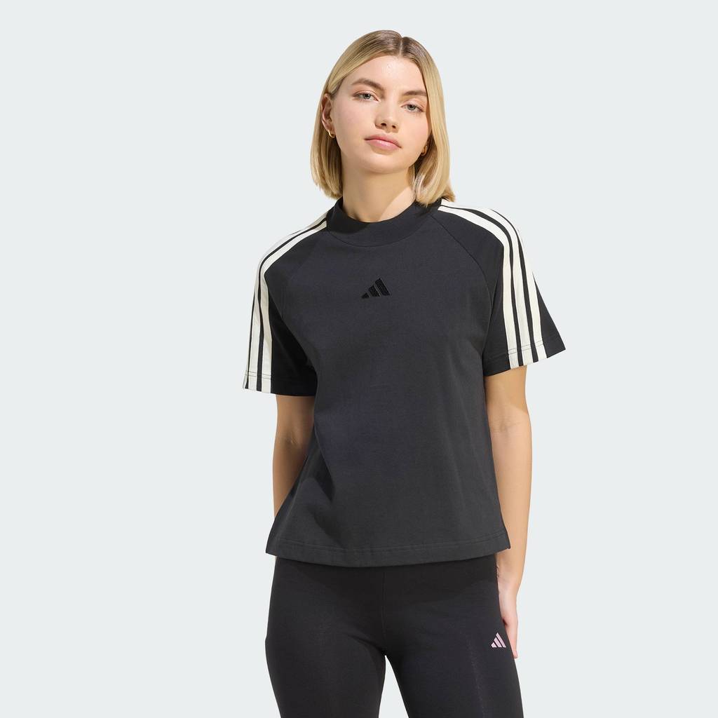 adidas Lifestyle ADIDAS KIT 3-STRIPES T-SHIRT Women Black KF2446