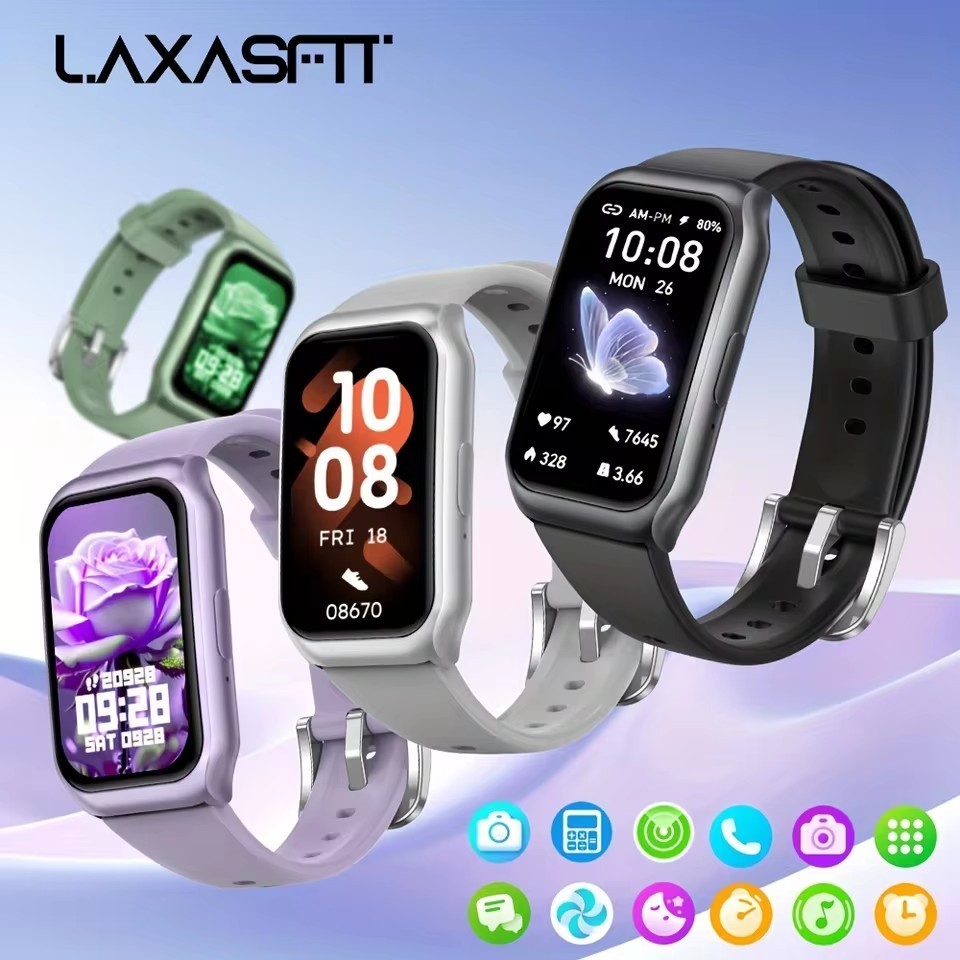 Smartwatch สําหรับ Galaxy Fit 3 LAXASFIT H1 สมาร์ทนาฬิกาผู้หญิงผู้ชายการเชื่อมต่อบลูทูธโทรศัพท์มือถื