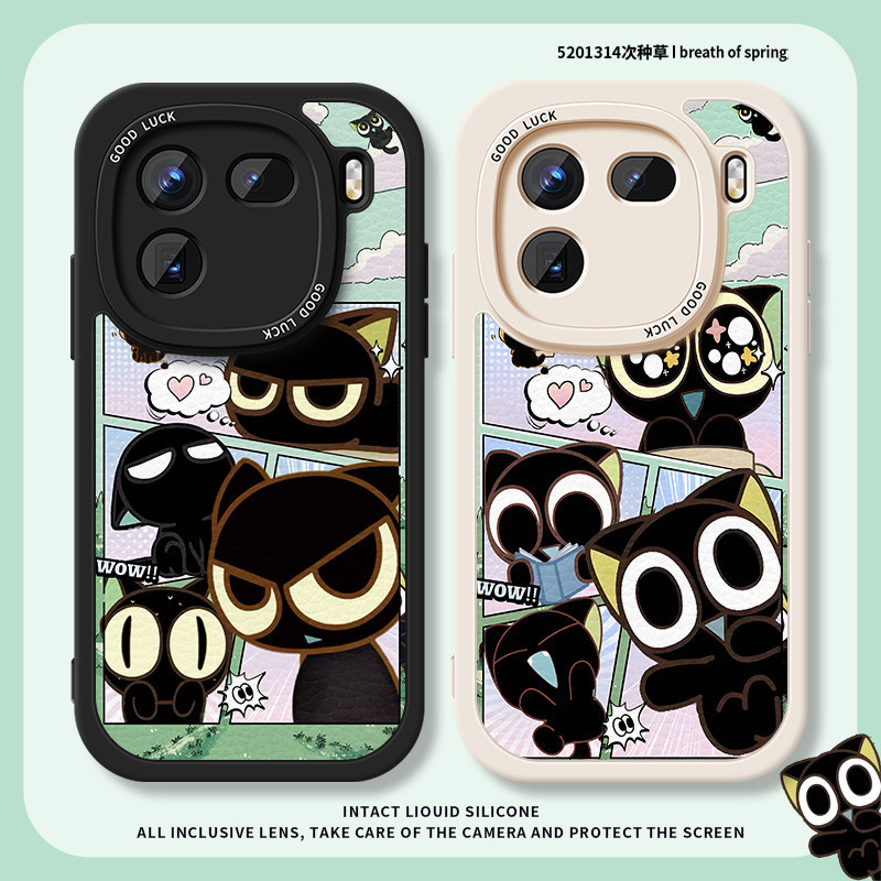 Luo Xiaohei เหมาะสําหรับ iqoo13 เคสโทรศัพท์ iqoo15 เคสป้องกัน iq0012pro Lambskin vivo หญิง 11s การ์ต