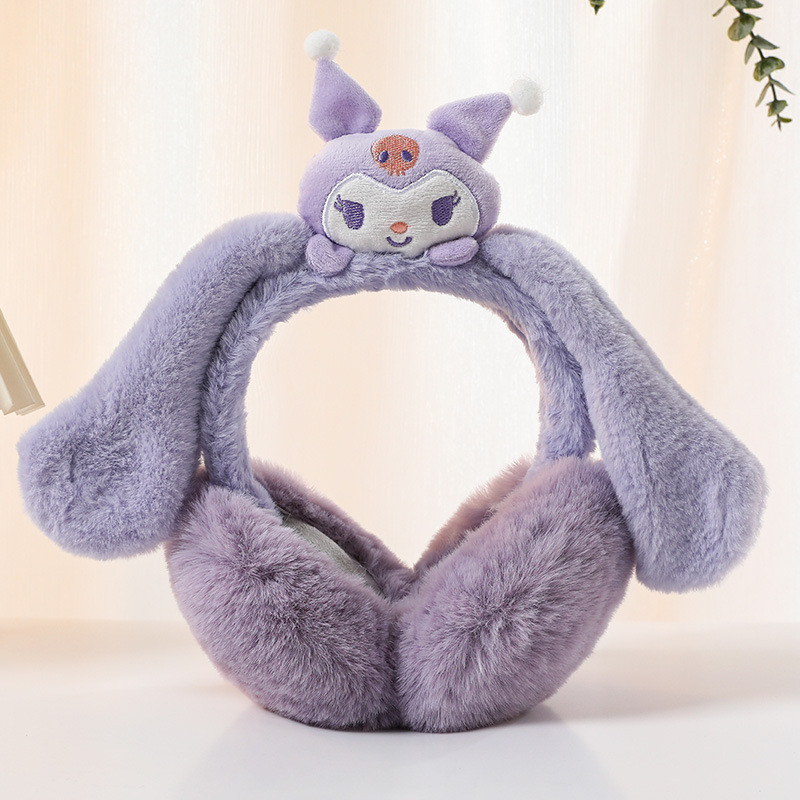 ที่ปิดหูลายการ์ตูนใหม่ ที่ปิดหูแบบพับได้พร้อมตุ๊กตาขนนุ่มให้ความอบอุ่นสำหรับฤดูหนาว เนื้อสัมผัสอ่อนนุ่ม - รูปที่ 5