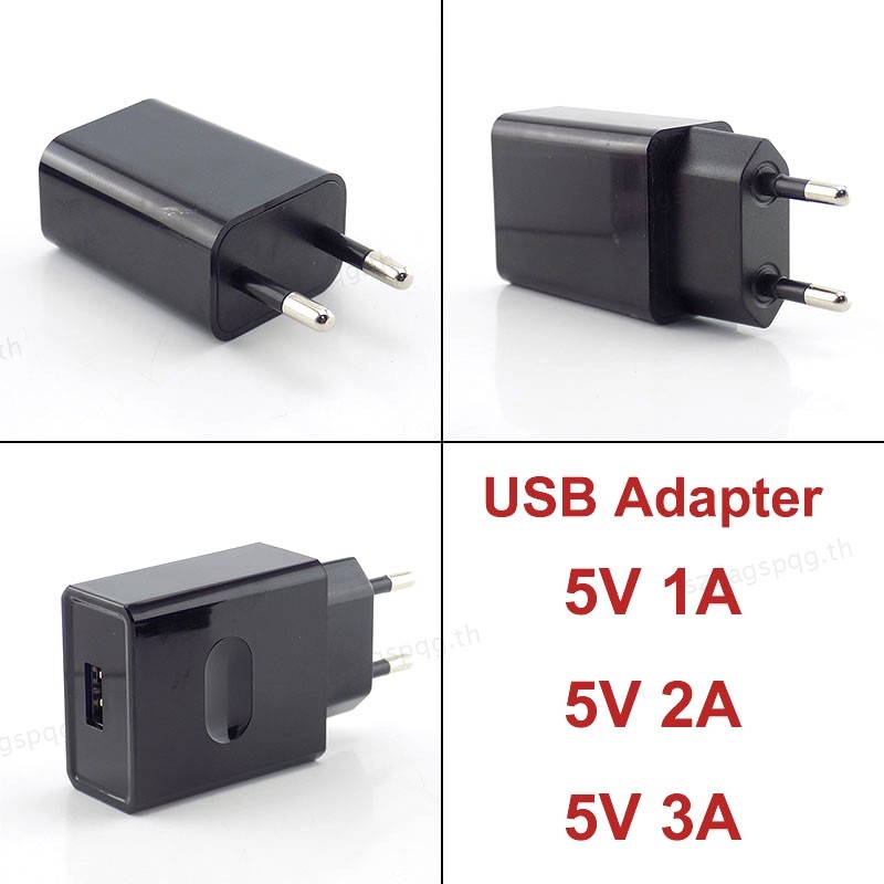 Universal 5V 1A 2A 3A USB Power Adapter เครื่องชาร์จโทรศัพท์มือถือซ็อกเก็ตไฟฟ้า EU Plug Travel Charg