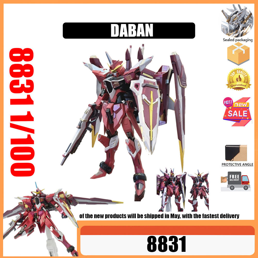 DABAN 8831 1/100 MB Infinite Justice Style SEED พร้อมสติ๊กเกอร์น้ําแพลตฟอร์ม 1: 100 ประกอบรุ่นของเล่