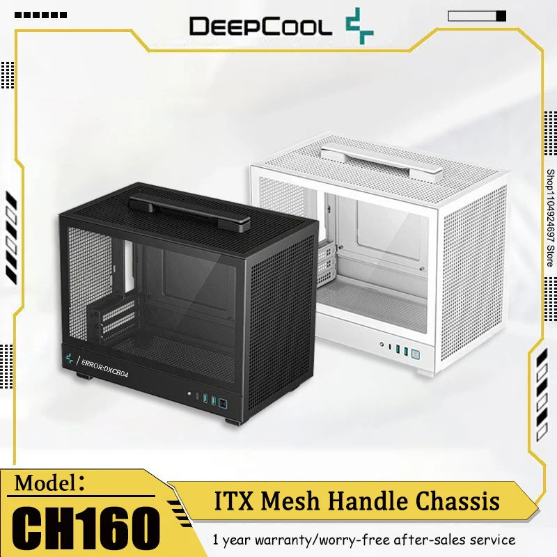 Deepcool Ch160 Mini Itx ตาข่ายแบบพกพา 172 มม.ระบายความร้อนด้วยอากาศ 305 มม.ยาวกราฟิกการ์ด Sfx แหล่งจ