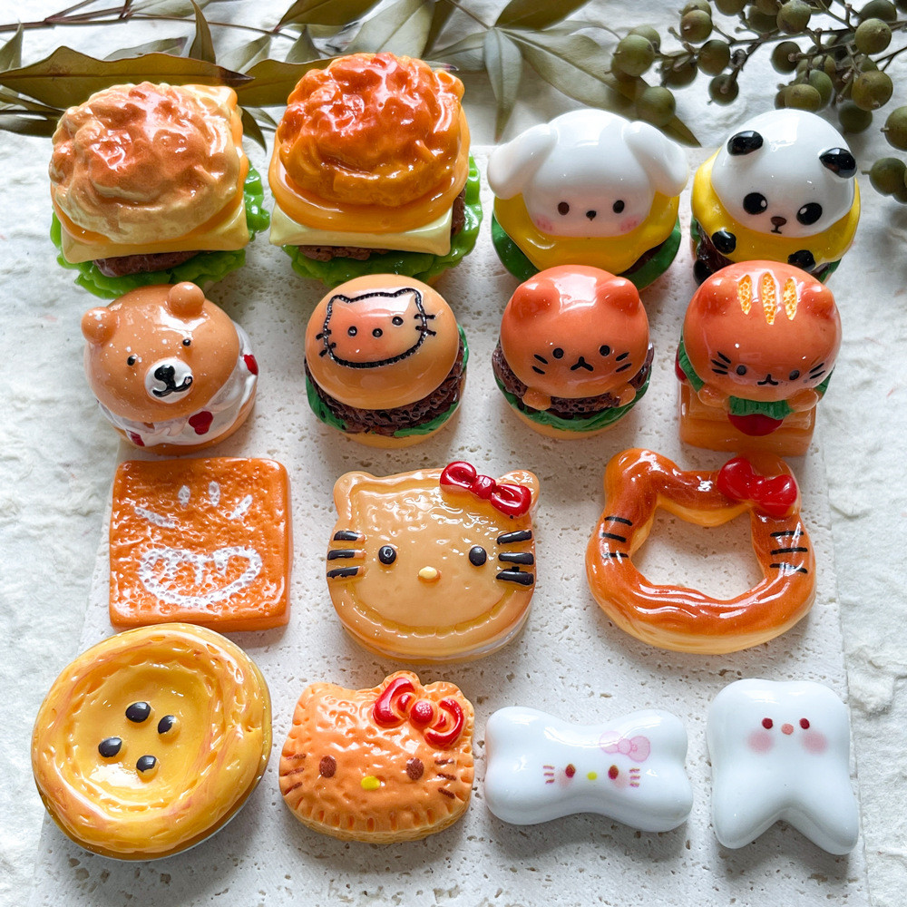เครื่องประดับเรซินแบตฟลัต สำหรับตกแต่งเคสมือถือและเส้นผม 5 ชิ้น/ถุง