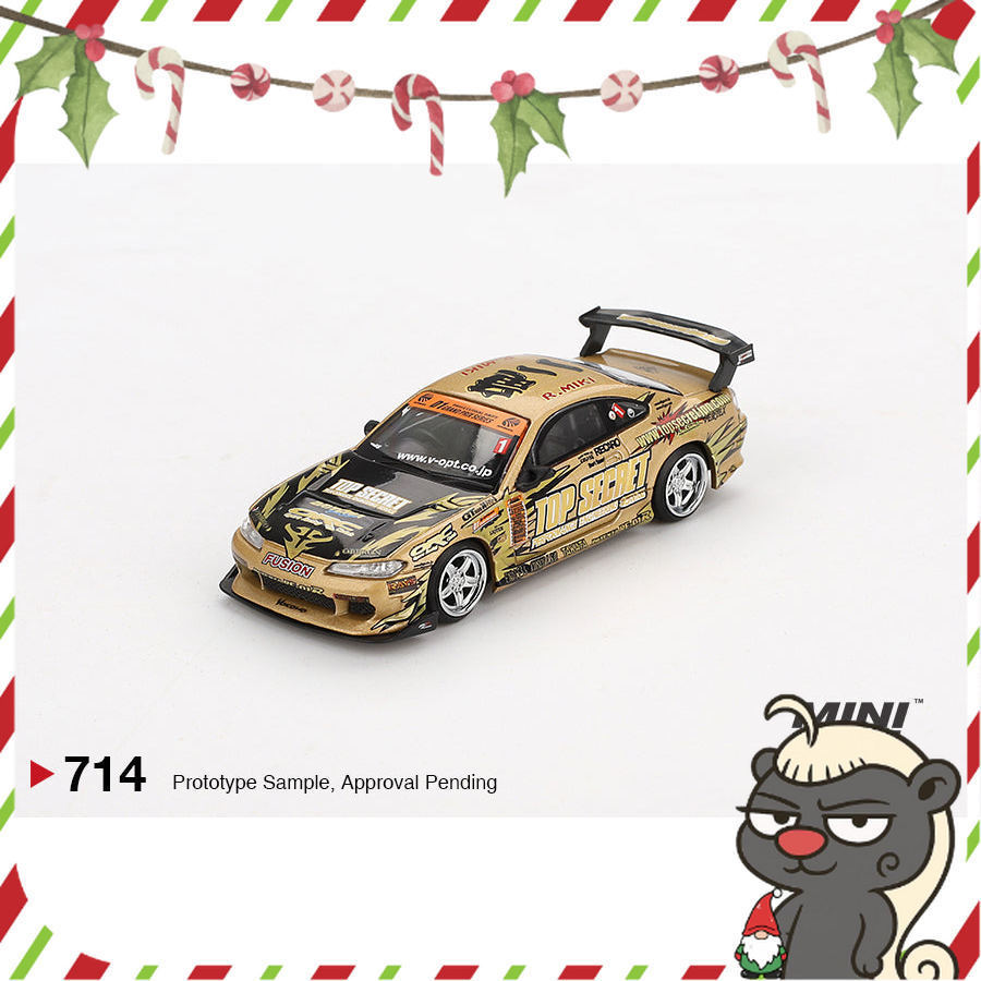 Mini GT 1:64 Nissan Silvia (S15) Top Secret D1GP 714 รถรุ่น