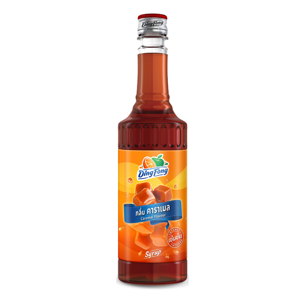 น้ำเชื่อมกลิ่นคาราเมล ตราติ่งฟง Ding Fong Caramel Syrup 730 ml. (05-7862)