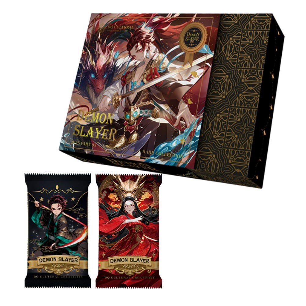 #Support แลกชั่น#2025 ใหม่ล่าสุด DOUQU Demon Slayer 5 คอลเลกชันการ์ด Shinobu Nezuko Mitsuri Booster Box