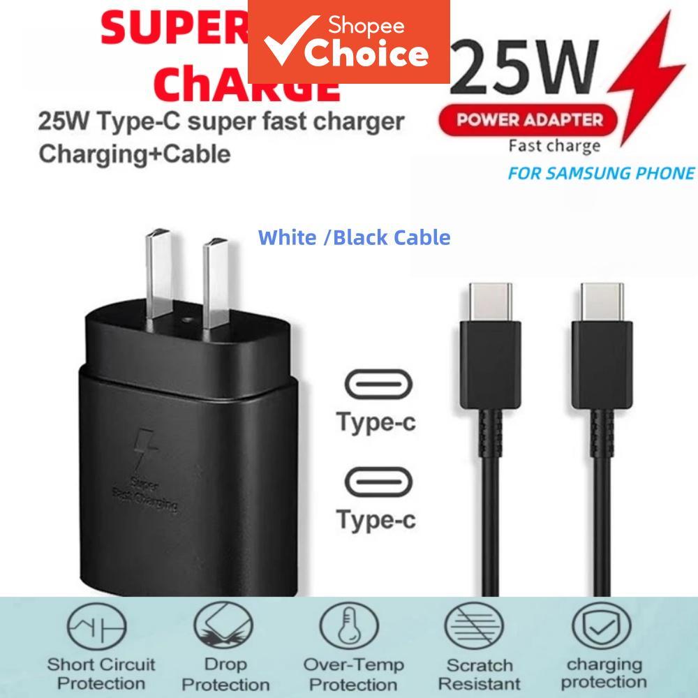 SS 25W 45W 65W ที่ชาร์จเร็วพิเศษพร้อมสายชาร์จ Type C รองรับ Samsung S20/21/22 A70/71/80