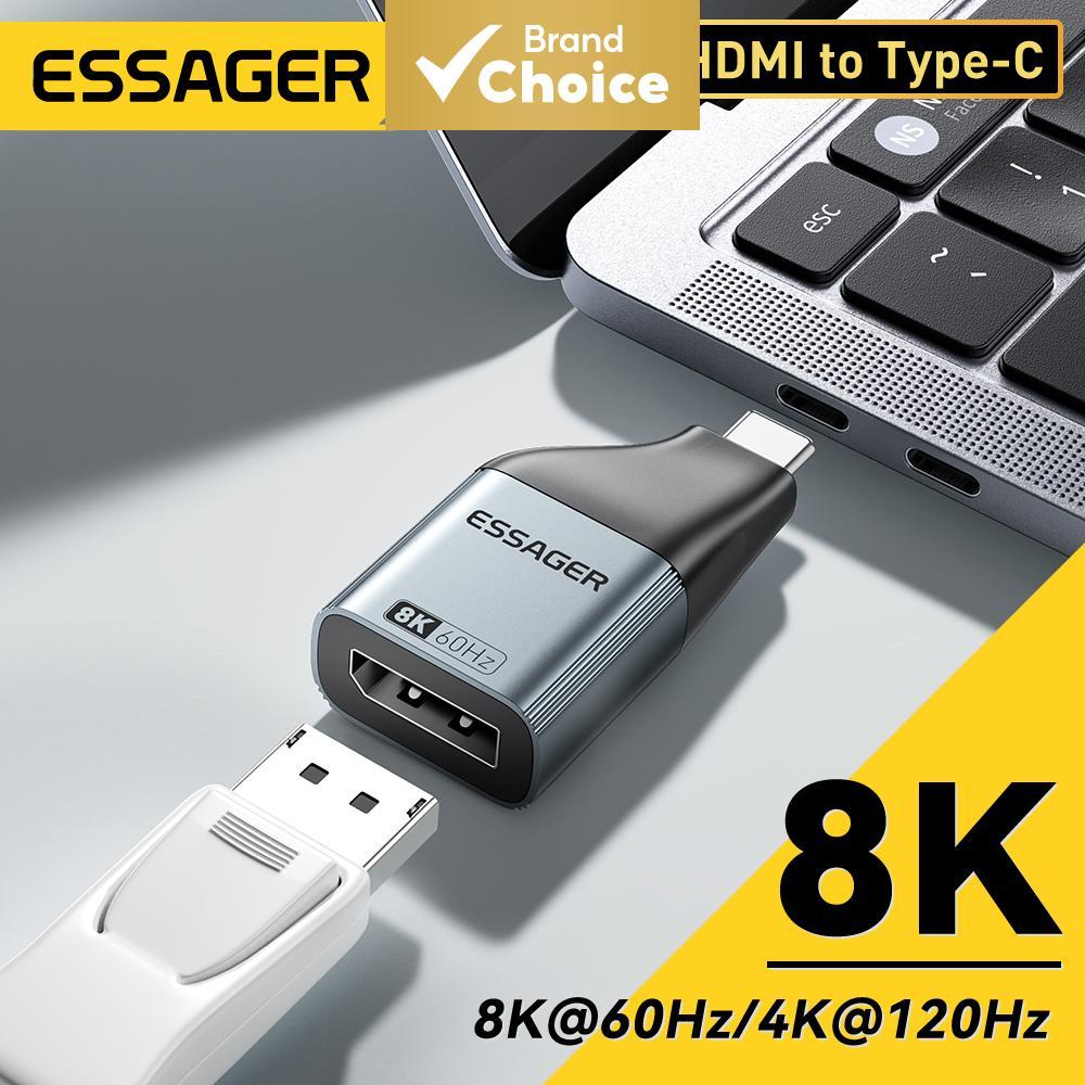 อะแดปเตอร์ Essager USB C เป็น HDMI 4K 60Hz สําหรับ Huawei P40 Mate 30 Pro MacBook และทีวี