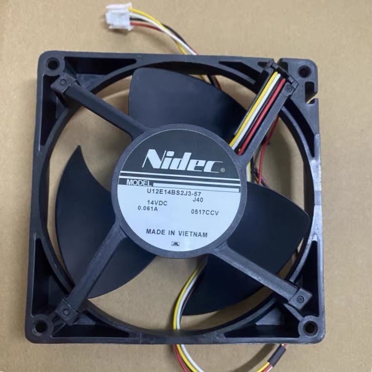 พัดลมระบายความร้อน สําหรับตู้เย็น Toshiba/Hitachi รุ่น U12E14BS2J3-57 14V DC0.061A ปลั๊ก4สาย อะไหล่ต