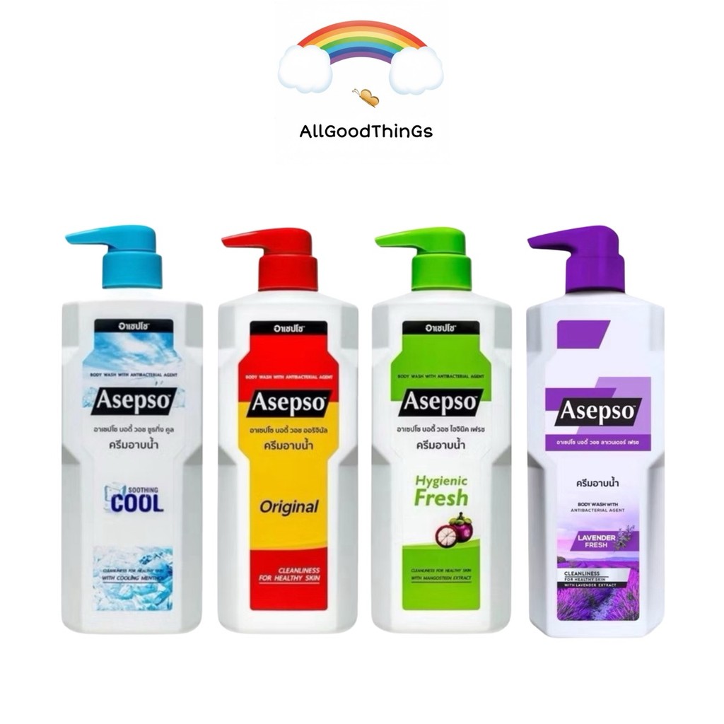 Asepso Body Wash ครีมอาบน้ำ  ขนาด 500ml อาเซปโซ บอดี้ วอช ดูแลผิว