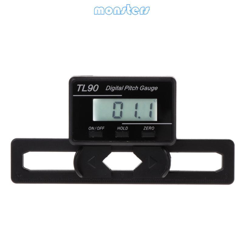 Mon Pitch Gauge Screw Pitch Gauge ขับเคลื่อนเครื่องมือวัดมุม LCD Backlit