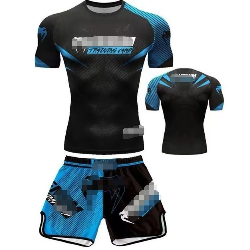 Venom Sanda การฝึกอบรมชุด Quick-Drying ต่อสู้มวยฟิตเนสชุดต่อสู้เด็กการฝึกอบรมชุดที่กําหนดเอง Venom S