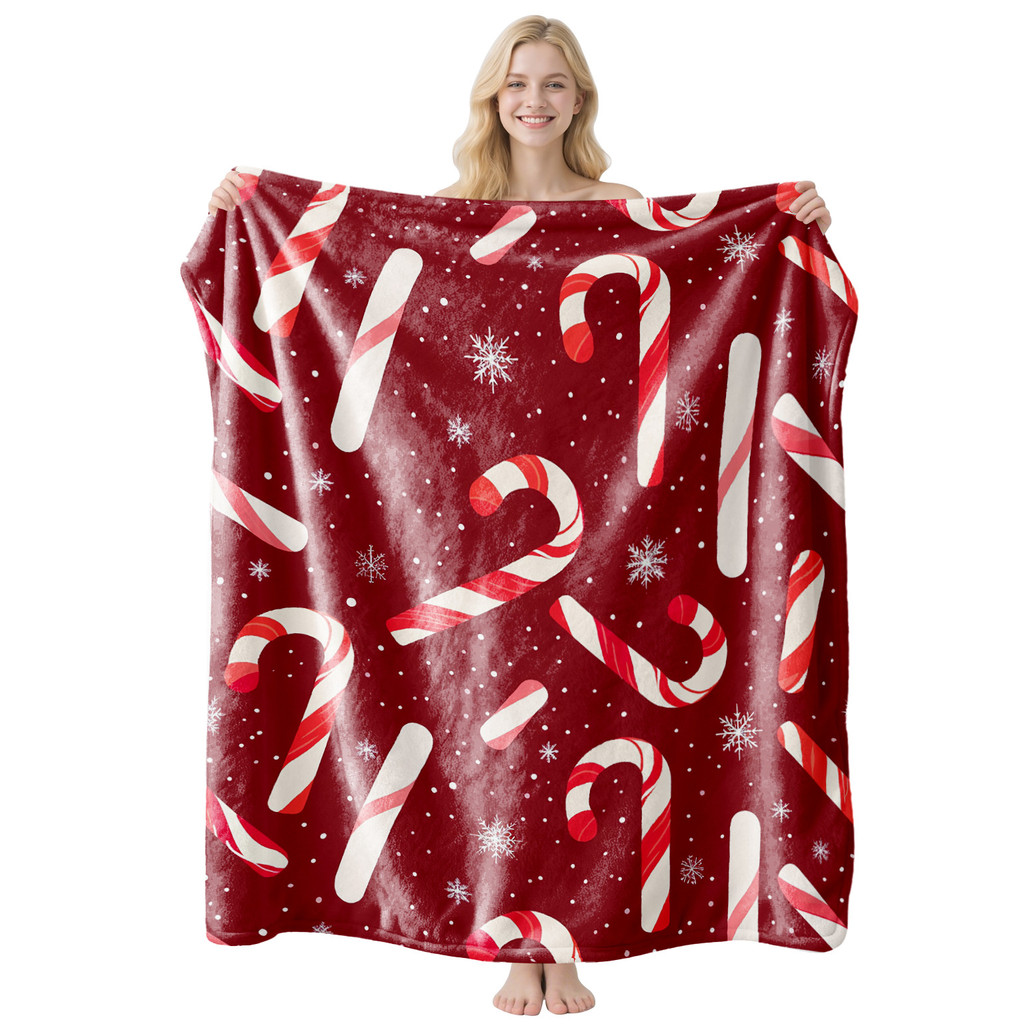 Cross-border Amazon 2025 วันคริสต์มาส Flannel ผ้าห่ม Nap ผ้าห่มเครื่องปรับอากาศผ้าห่มขนาดเล็กการปรับ